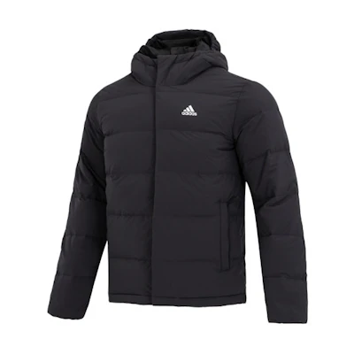 adidas Helionic Ho Jkt Black Winter Waterproof Down Jacket with High Collar HG8751