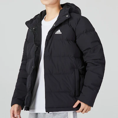 adidas Helionic Ho Jkt Black Winter Waterproof Down Jacket with High Collar HG8751 Details for adidas Helionic Ho Jkt Black Winter Waterproof Down Jacket with High Collar HG8751