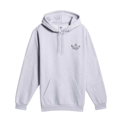 adidas Henry Jones Graphic Hoodie Grey Loose Fit Fleece Pullover IU0135