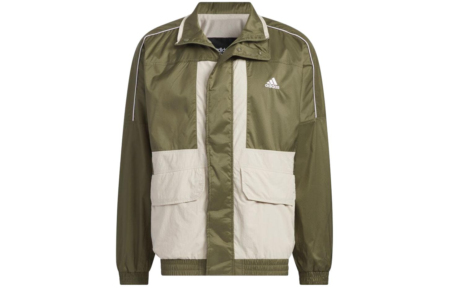 adidas High Neck Zip Long Sleeve Jacket Japan Unisex Green IK7353-JAPAN