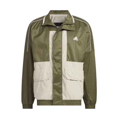 adidas High Neck Zip Long Sleeve Jacket Japan Unisex Green IK7353-JAPAN