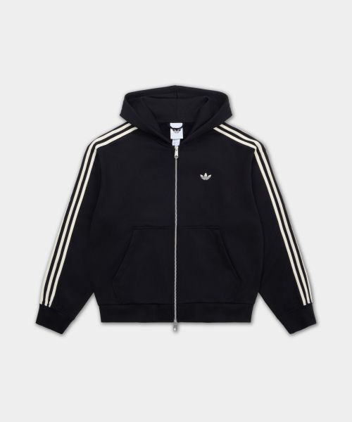 adidas Hood Zip-Up - Black/Cream White KC9315