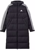 adidas Hooded 3ST Long Down Coat Black Unisex Winter Jacket Outdoor Sportswear. H20760 adidas Hooded 3ST Long Down Coat Black Unisex Winter Jacket Outdoor Sportswear. H20760