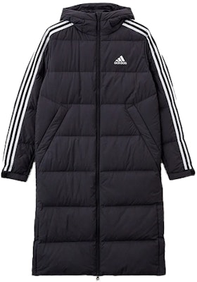 adidas Hooded 3ST Long Down Coat Black Unisex Winter Jacket Outdoor Sportswear. H20760 Buy adidas Hooded 3ST Long Down Coat Black Unisex Winter Jacket Outdoor Sportswear. H20760