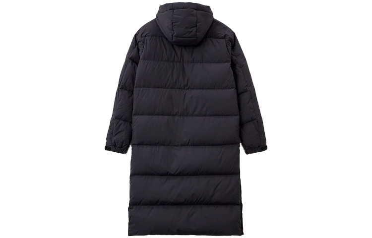 Lookbook adidas Hooded 3ST Long Down Coat Black Unisex Winter Jacket Outdoor Sportswear. H20760