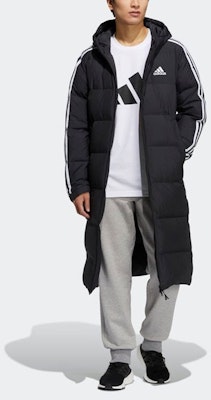 adidas Hooded 3ST Long Down Coat Black Unisex Winter Jacket Outdoor Sportswear. H20760 Sizing adidas Hooded 3ST Long Down Coat Black Unisex Winter Jacket Outdoor Sportswear. H20760