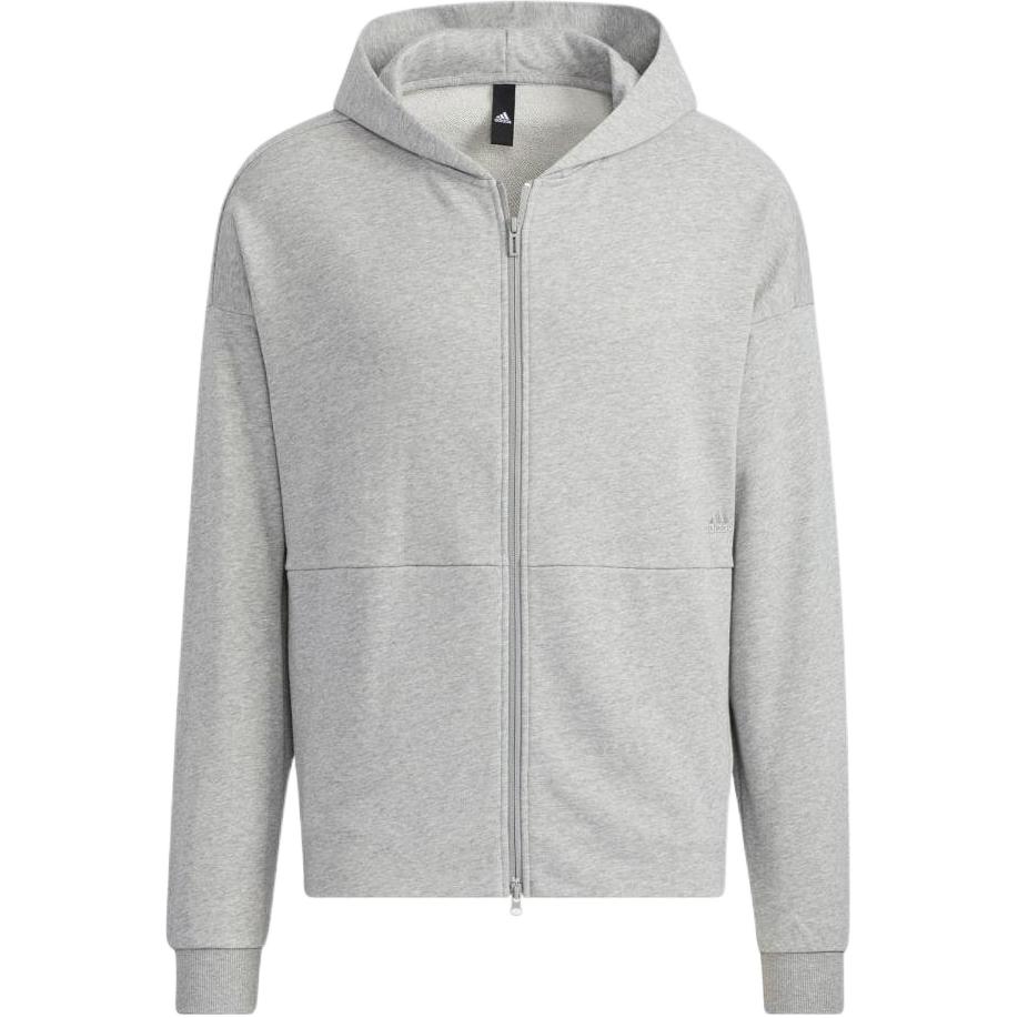 adidas Hooded Full-Zip Sweatshirt Grey Japan Exclusive Logo Hoodie Men HD0080