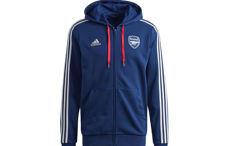 adidas Hoodie Casual Long-Sleeve Jacket Collegiate Navy Blue HZ2071