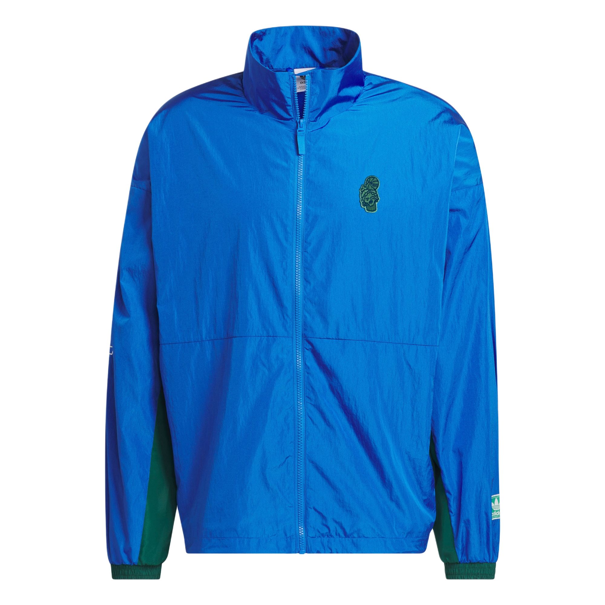 adidas Hoop York City Colorblock Letter Print Retro Track Jacket Air Force Blue IT9955