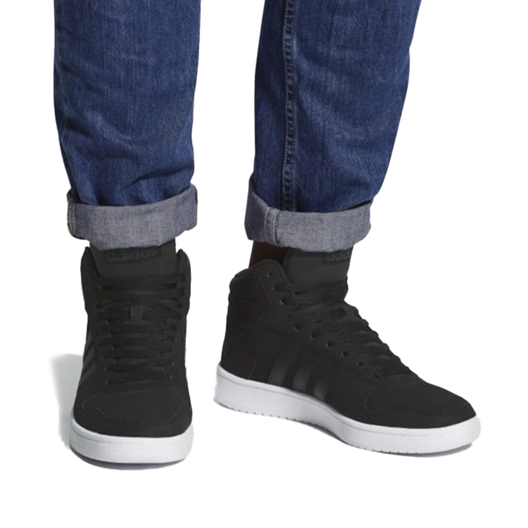 Sizing adidas Hoops 2.0 Mid 'Hitam Karbon' DB0113