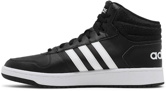 adidas Hoops 2.0 Mid 'Hitam Putih' FY8618 Lookbook adidas Hoops 2.0 Mid 'Hitam Putih' FY8618