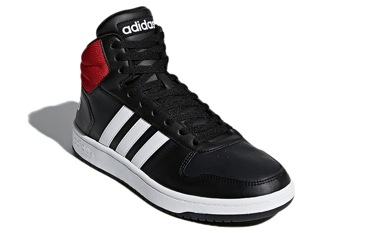 Lookbook adidas Hoops 2.0 Mid 'Negro Core y Escarlata' DB0079