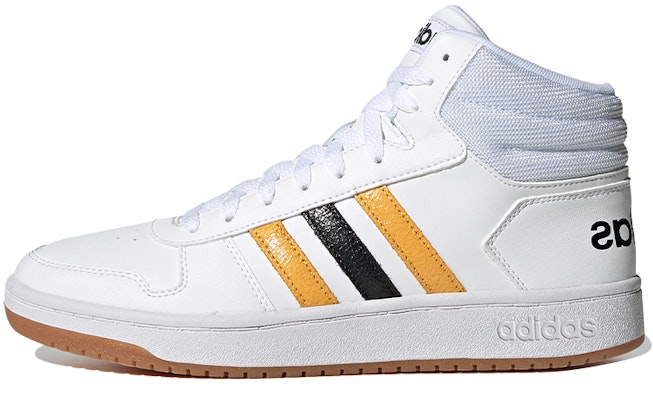 adidas Hoops 2.0 Mid 'White Active Gold' FW9347 Buy adidas Hoops 2.0 Mid 'White Active Gold' FW9347