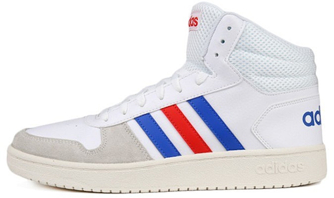 adidas Hoops 2.0 Mid 'White Blue Red' EE7382 Buy adidas Hoops 2.0 Mid 'White Blue Red' EE7382