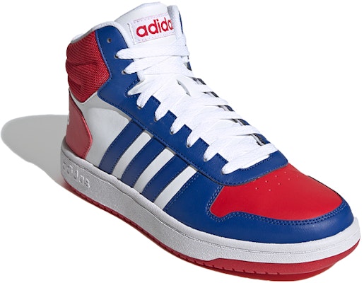 アディダス Hoops 2.0 Mid 白青赤 FY8472 Lookbook アディダス Hoops 2.0 Mid 白青赤 FY8472