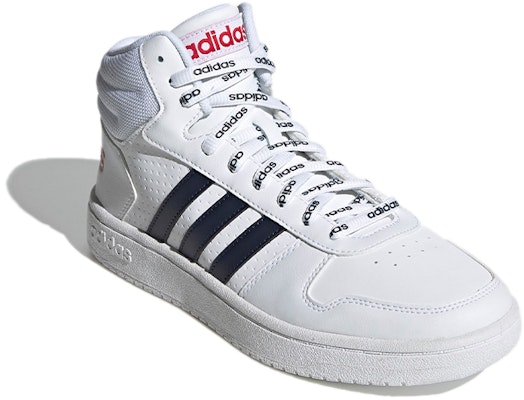 adidas Hoops 2.0 Mid 'White Legend Ink' FW4478 Lookbook adidas Hoops 2.0 Mid 'White Legend Ink' FW4478
