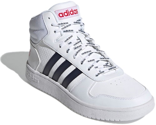 adidas Hoops 2.0 Mid 'White Legend Ink' FY8616 Lookbook adidas Hoops 2.0 Mid 'White Legend Ink' FY8616