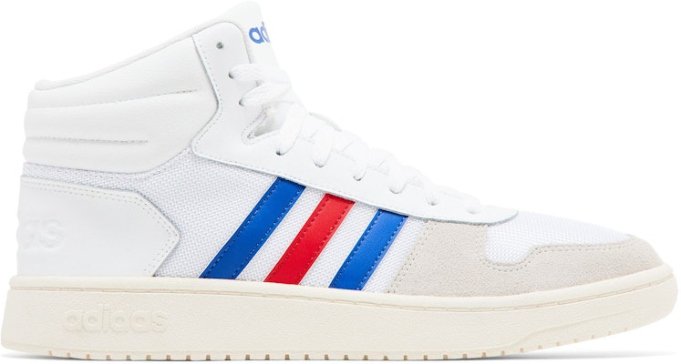 adidas Hoops 2.0 Mid 'White Royal Scarlet' FW8252 Buy adidas Hoops 2.0 Mid 'White Royal Scarlet' FW8252