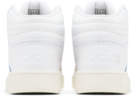 adidas Hoops 2.0 Mid 'White Royal Scarlet' FW8252 Details for adidas Hoops 2.0 Mid 'White Royal Scarlet' FW8252