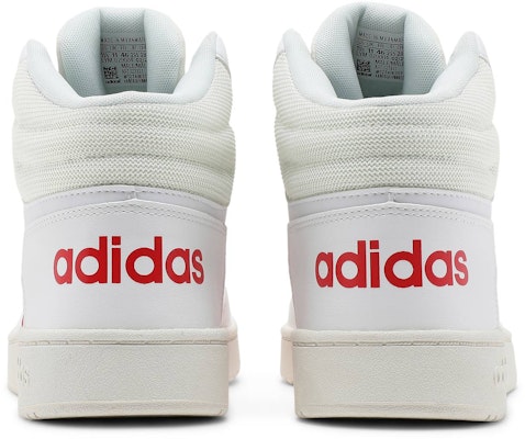 adidas Hoops 2.0 Mid 'White Vivid Red' GZ7927 Details for adidas Hoops 2.0 Mid 'White Vivid Red' GZ7927