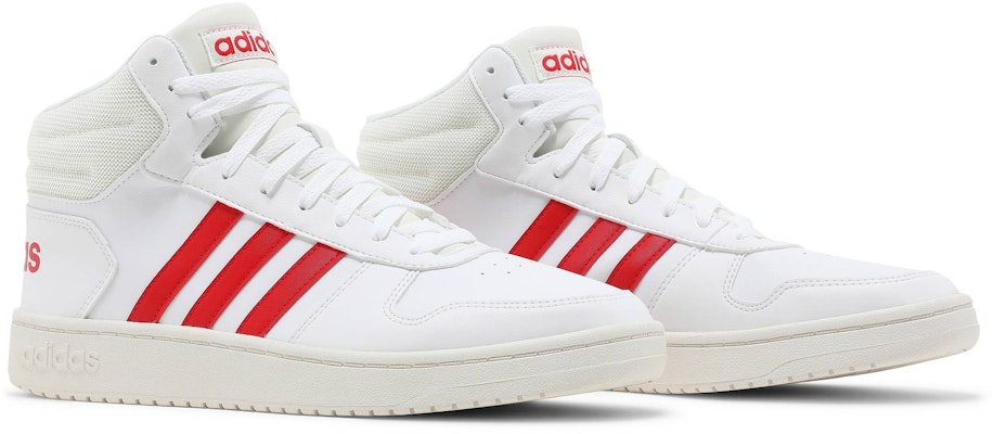 adidas Hoops 2.0 Mid 'White Vivid Red' GZ7927 Cheap adidas Hoops 2.0 Mid 'White Vivid Red' GZ7927