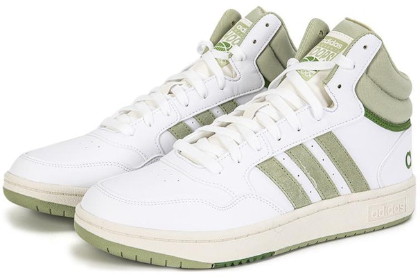adidas Hoops 3.0 Mid 'White Green' GV9524 Lookbook adidas Hoops 3.0 Mid 'White Green' GV9524