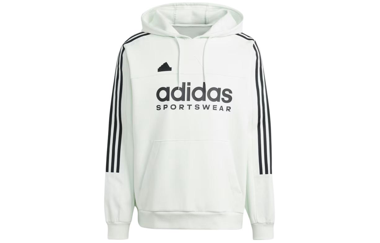 adidas House Of Tiro Sportswear Hoodie Loose-Fit Fleece Jade White IP3790