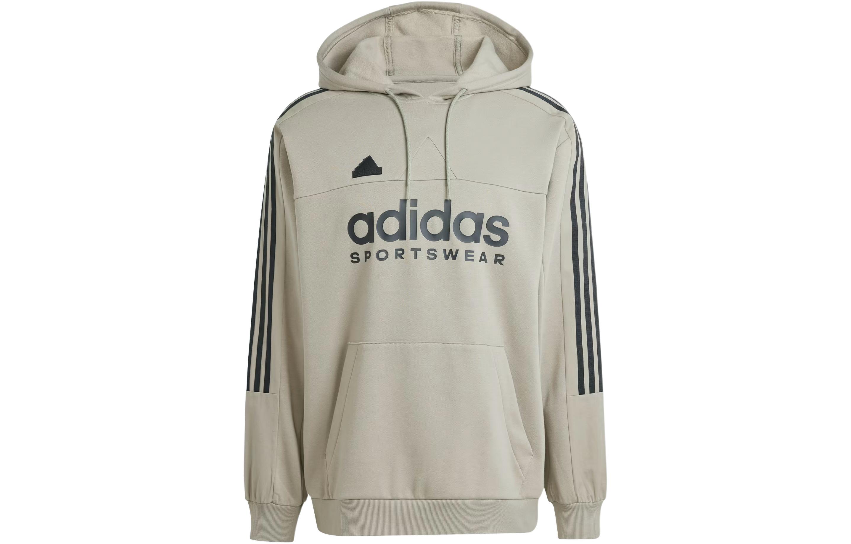adidas House Of Tiro Sportswear Hoodie Loose Fit Gray Fleece Hoodie IV8125