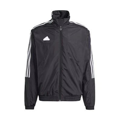 adidas House Of Tiro Track Jacket Black Retro Sports Full-Zip Logo Jacket IX1349