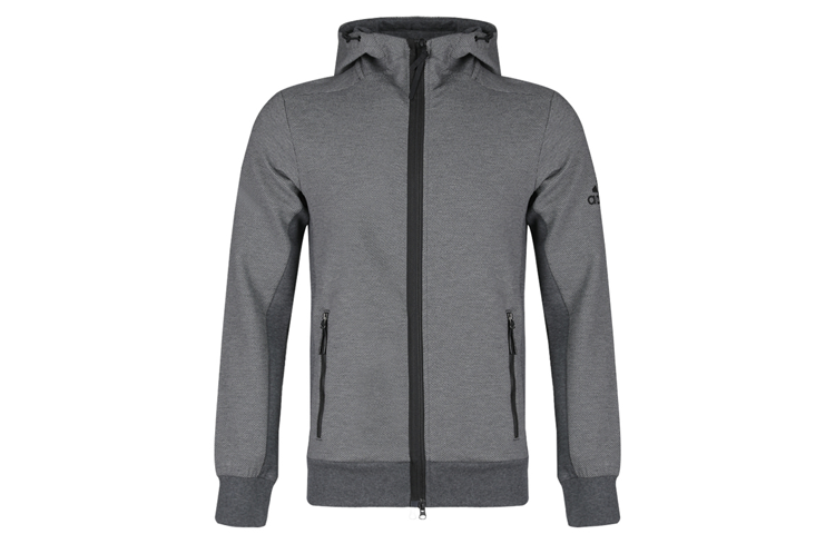 adidas HTT Double Knit Hoodie Jacket - Gray DW4594