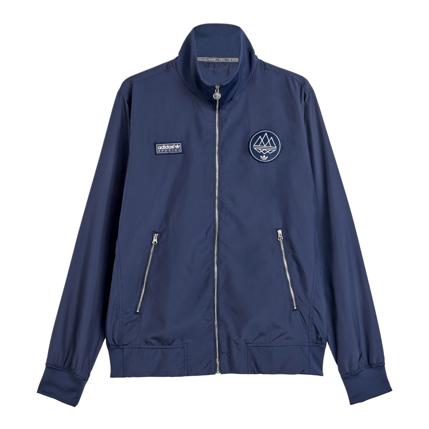 adidas HUDSWELL SPZL Navy Zip-Up Jacket Fashion Simplistic Long Sleeve JN5435