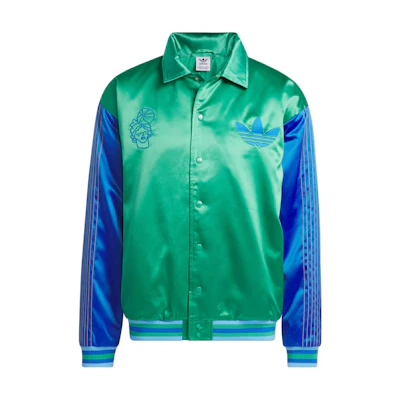adidas Hyc Bomber Jacket Logo Print Colorblock Unisex Light Lawn Green IT9953