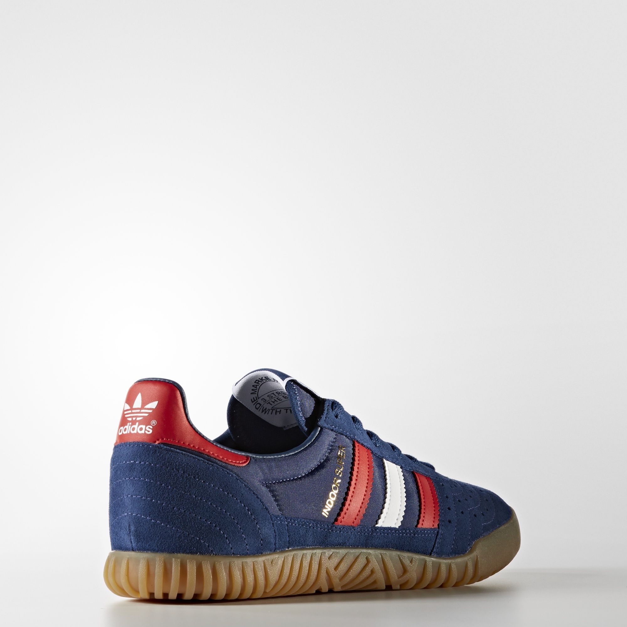 Lookbook adidas originals Indoor Super 舒適防滑耐磨 低筒運動板鞋 藍紅