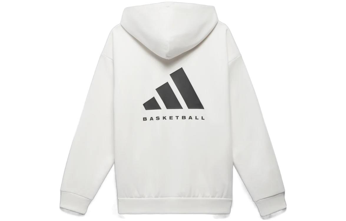 adidas International Logo Print Pullover Hoodie Unisex White IA3439-Overseas 圖 2