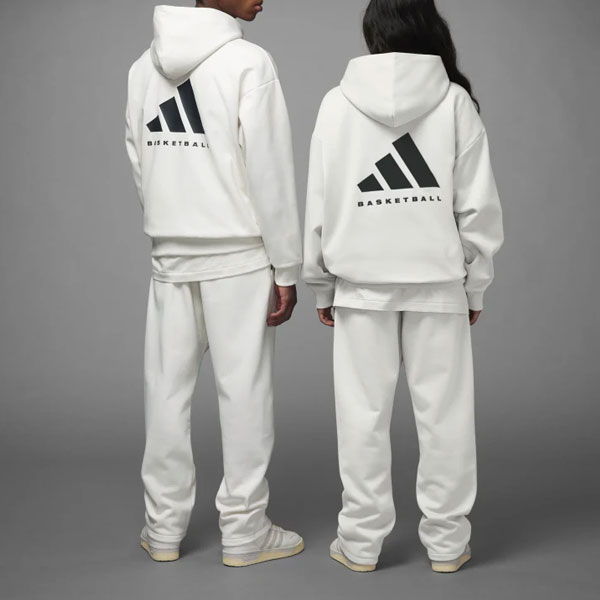 adidas International Logo Print Pullover Hoodie Unisex White IA3439-Overseas 圖 5