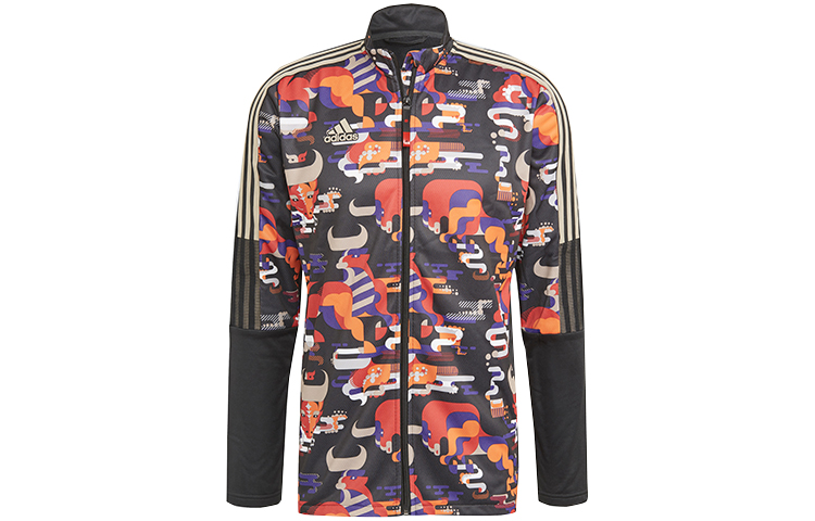adidas Iro WRM Black Soccer Track Jacket Casual Sportswear GT6651