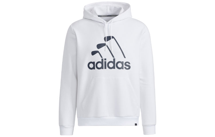 adidas Iron Logo Golf Hoodie White Pullover HA1328