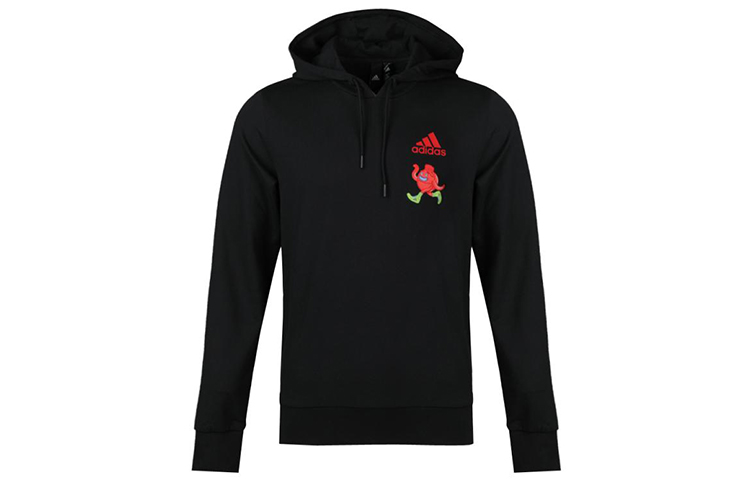 adidas ISC GFX Embroidered Knit Pullover Sweatshirt Black FP7995