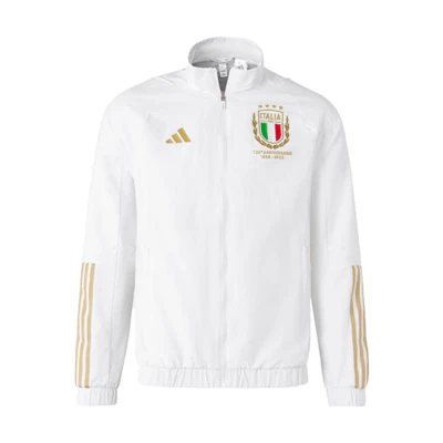 adidas Italy 125th Anniversary Retro Track Jacket White Soccer Edition HY5437