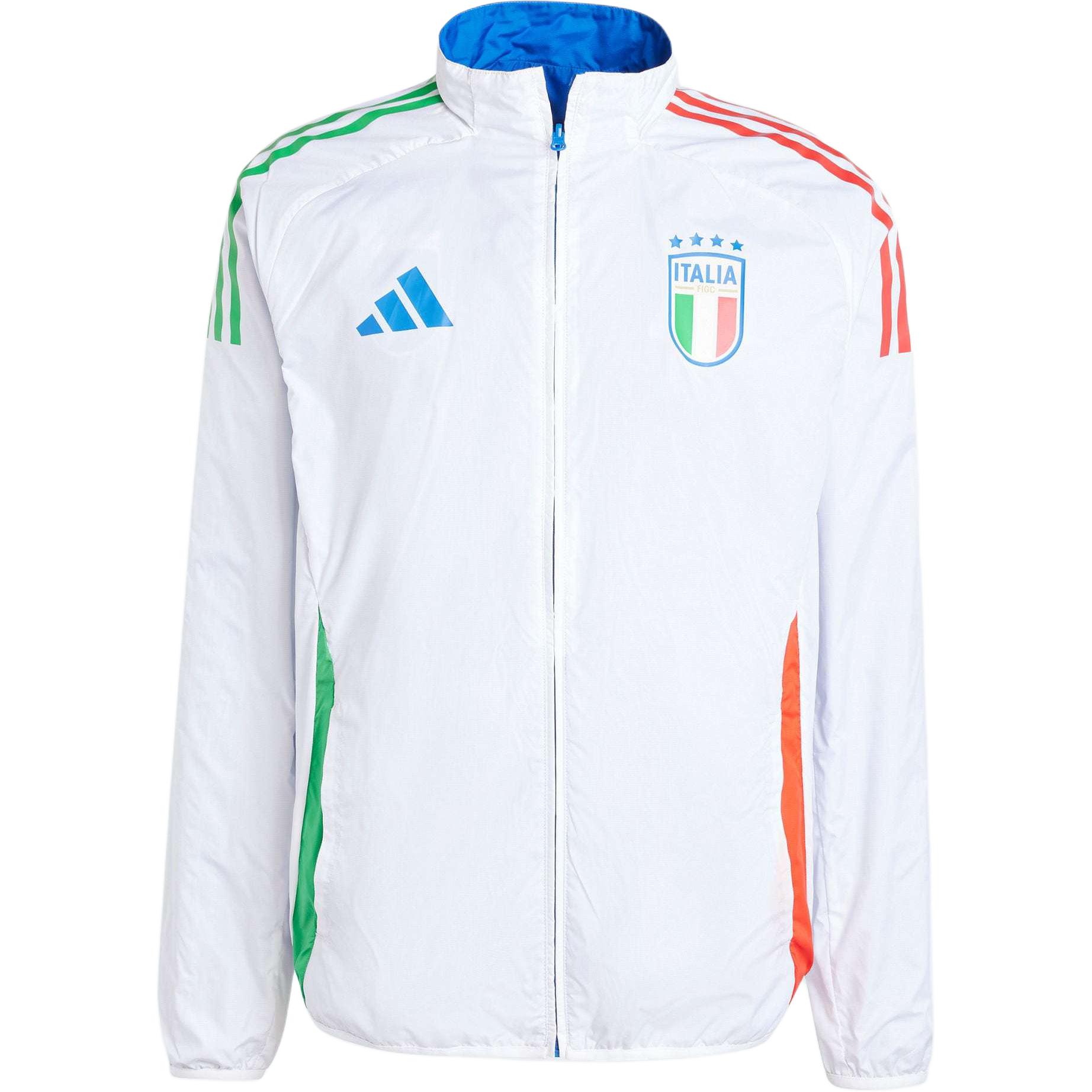adidas Italy Anthem Reversible Retro Raglan Track Jacket Blue/White IX0418 圖 3