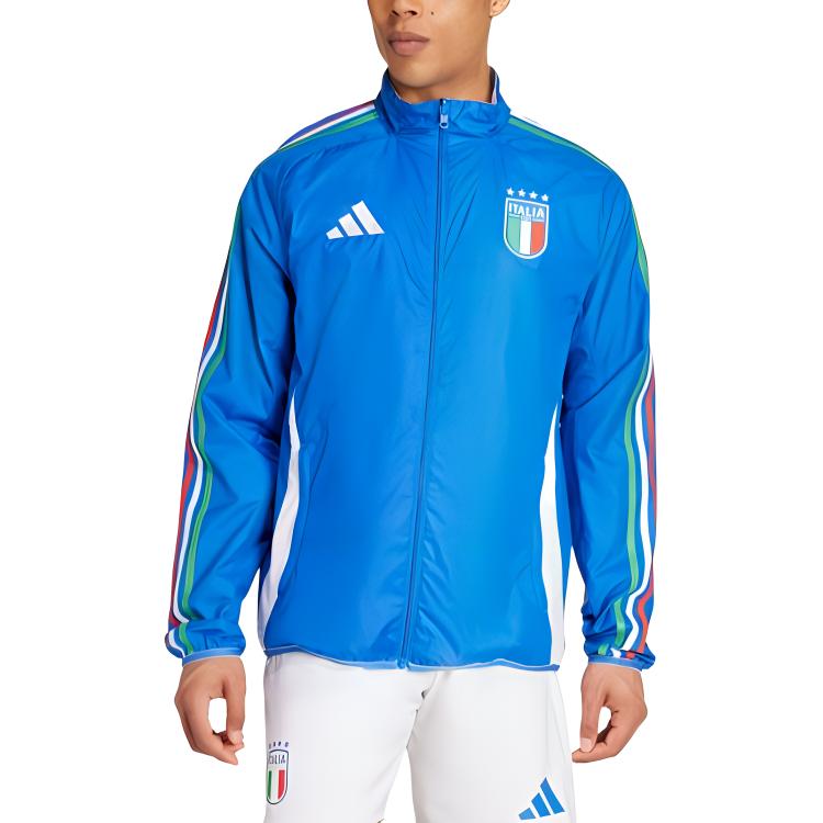 adidas Italy Anthem Reversible Retro Raglan Track Jacket Blue/White IX0418 圖 4