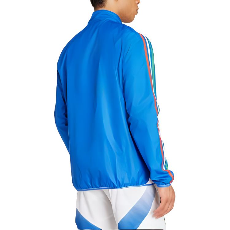 adidas Italy Anthem Reversible Retro Raglan Track Jacket Blue/White IX0418 圖 5