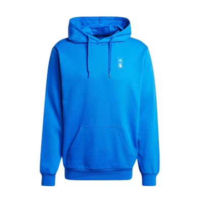 adidas Italy DNA Letter Print Blue Hoodie Casual Long Sleeve IU2105