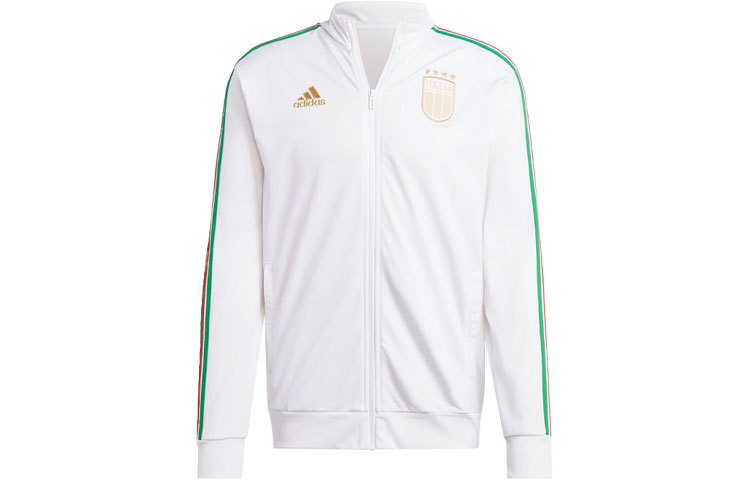 adidas Italy DNA Track Top Striped Retro Football Jacket White Male IT9765