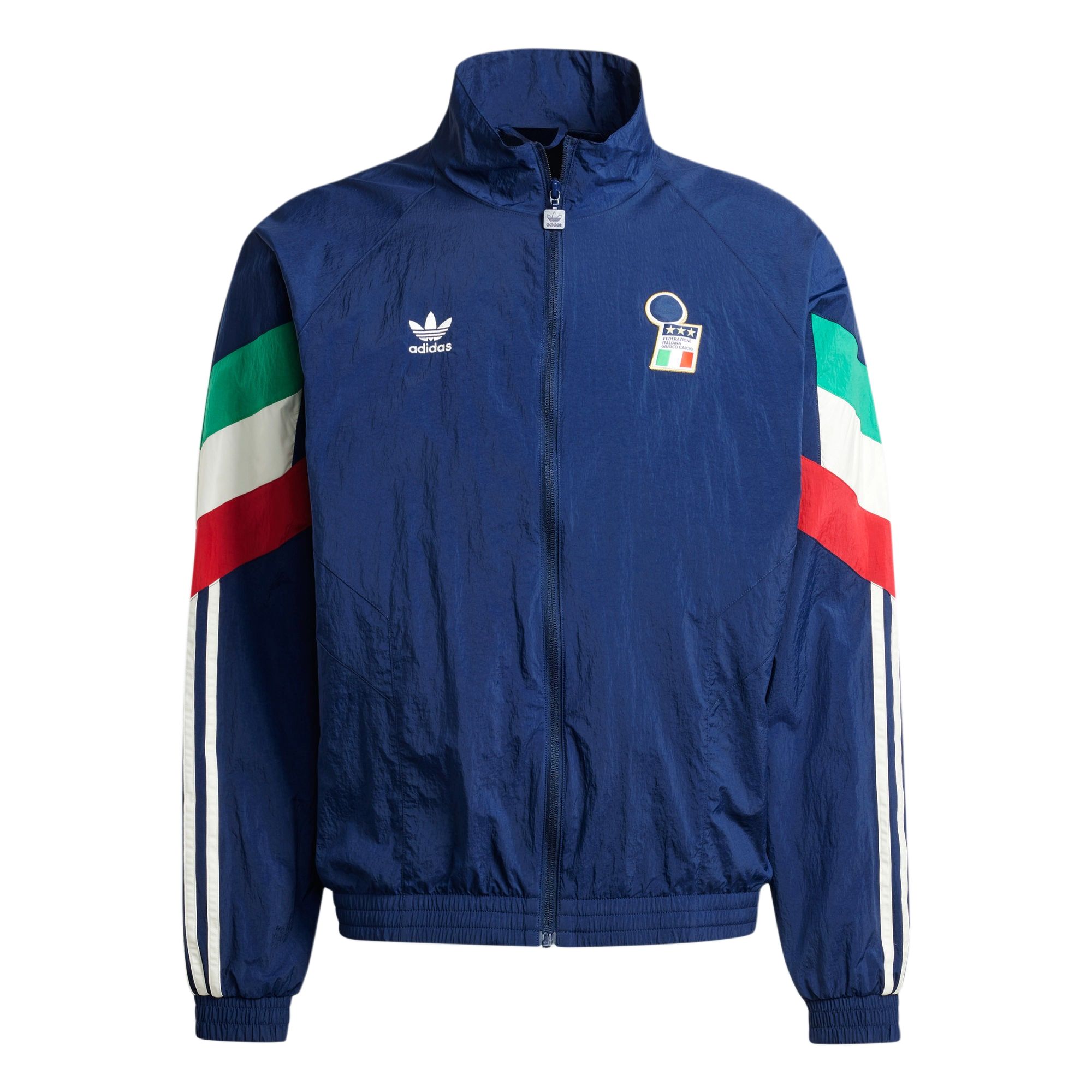adidas Italy Euro Cup Track Top Retro Football Jacket Navy Blue IY4628