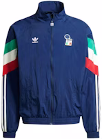 adidas Italy Euro Cup Track Top Retro Football Jacket Navy Blue IY4628 adidas Italy Euro Cup Track Top Retro Football Jacket Navy Blue IY4628