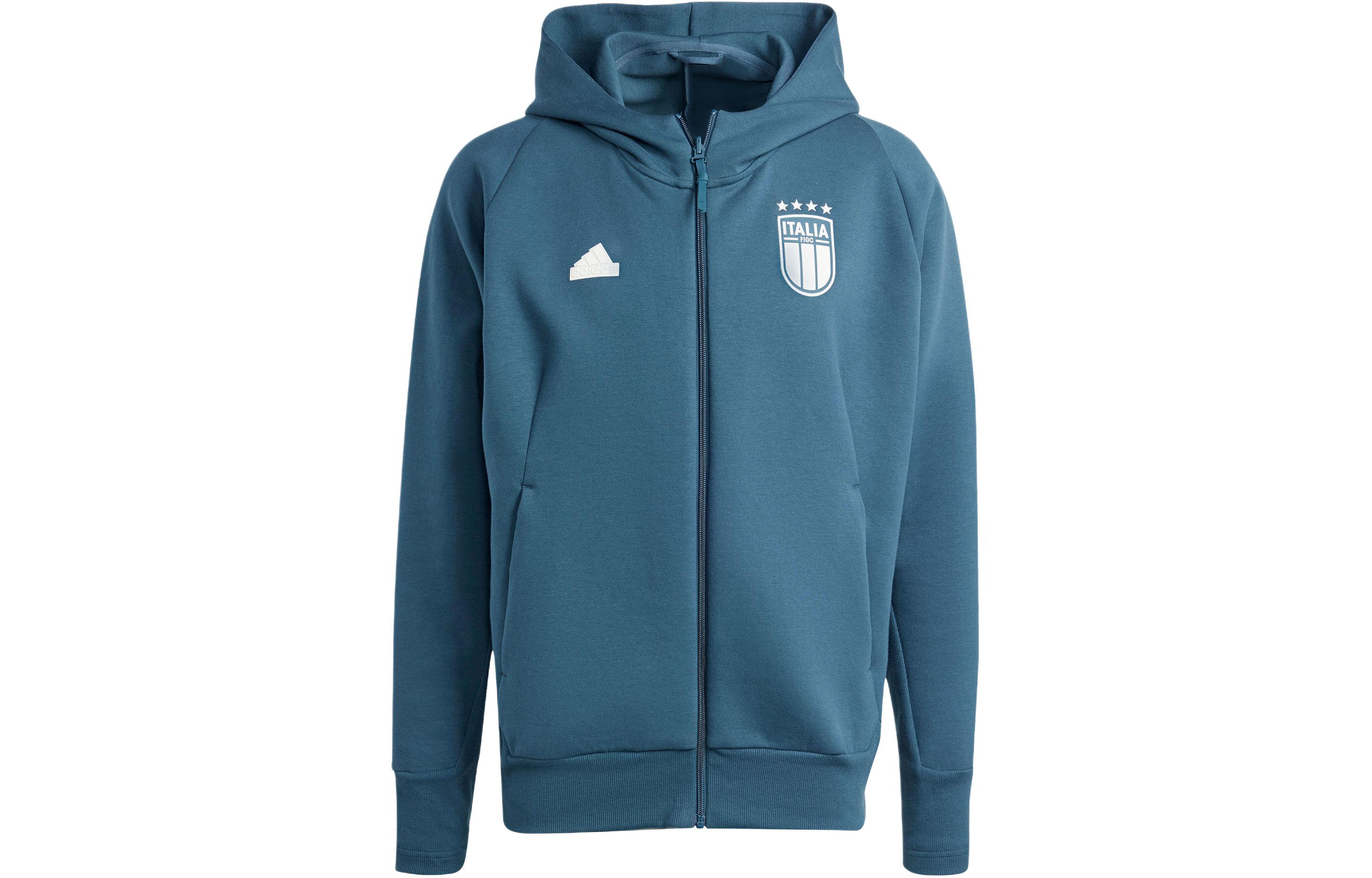 adidas Italy Soccer Hoodie - Polar Blue IU2118