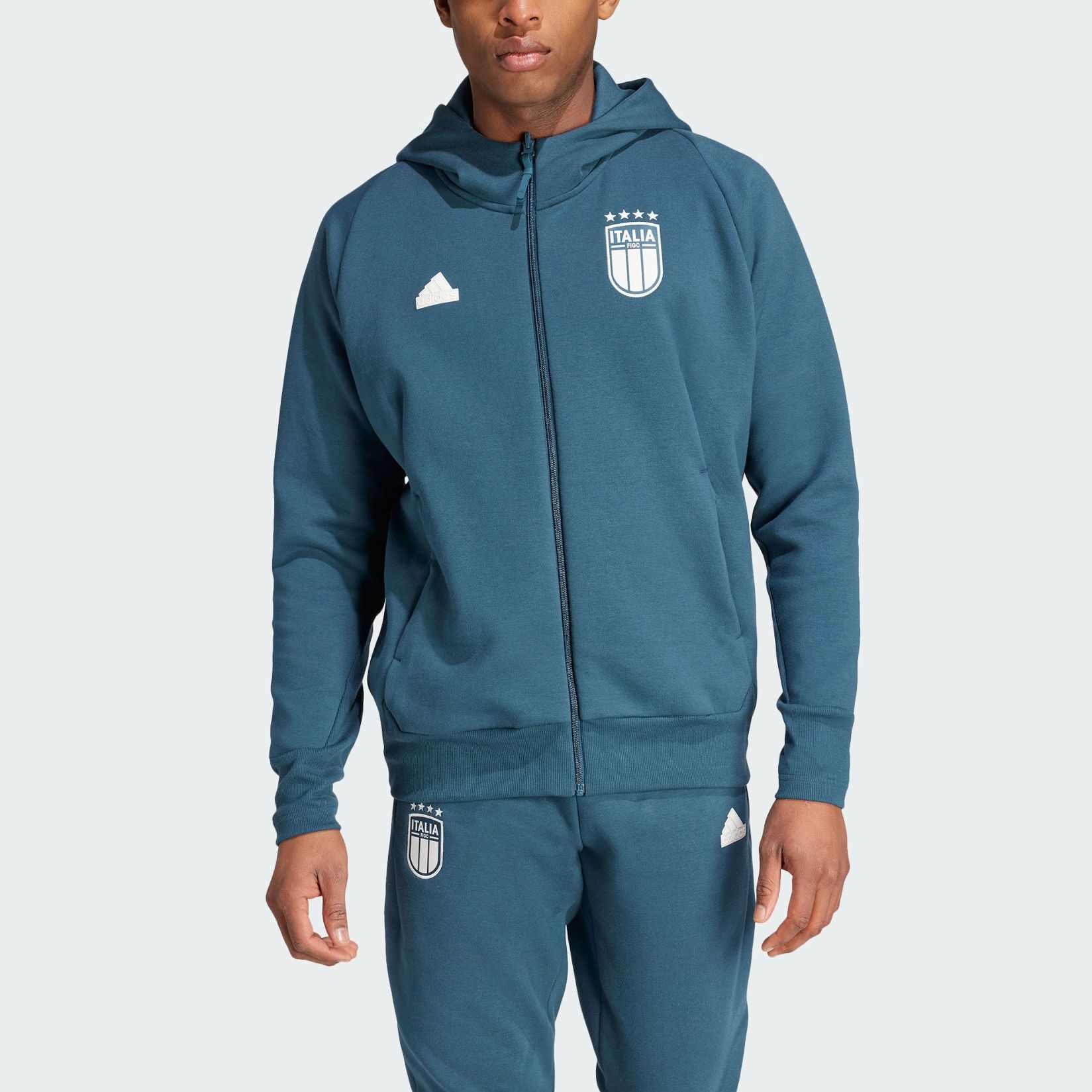 adidas Italy Soccer Hoodie - Polar Blue IU2118 圖 3