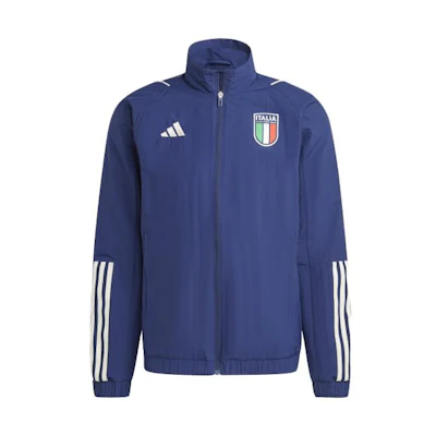 adidas Italy Tiro 23 Presentation Jacket Blue Vintage Sports Zip-Up HS9872