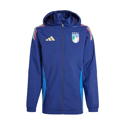 adidas Italy Tiro 24 Competition All-Weather Jacket Navy Lightweight Hoodie IQ2160